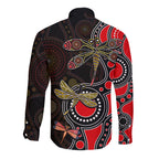 aboriginal-dragonfly-long-sleeve-button-shirt-red-style