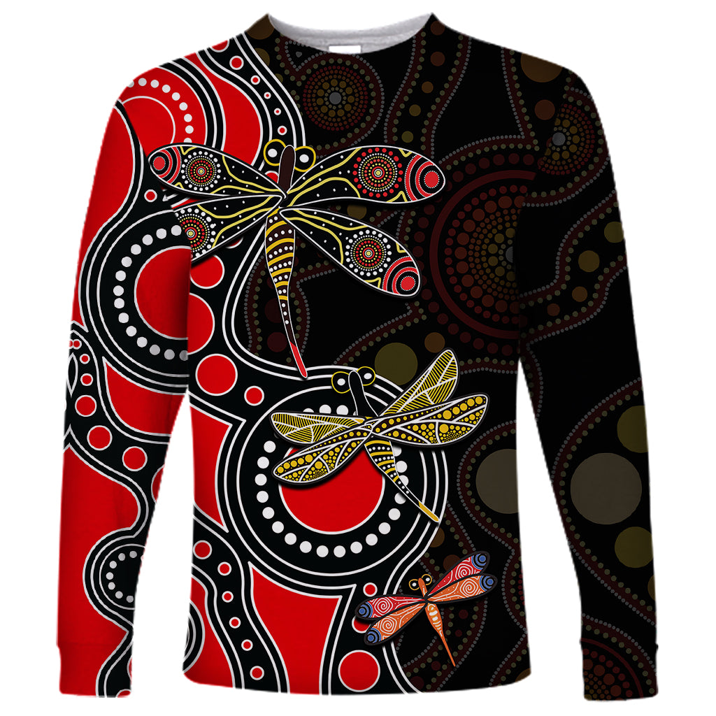 aboriginal-dragonfly-long-sleeve-shirt-red-style