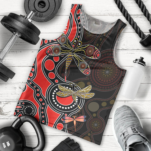 aboriginal-dragonfly-men-tank-top-red-style