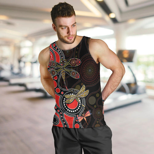 aboriginal-dragonfly-men-tank-top-red-style