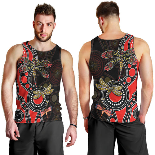 aboriginal-dragonfly-men-tank-top-red-style