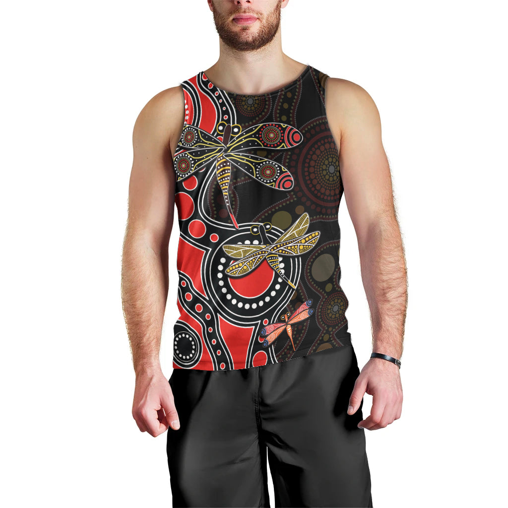 aboriginal-dragonfly-men-tank-top-red-style