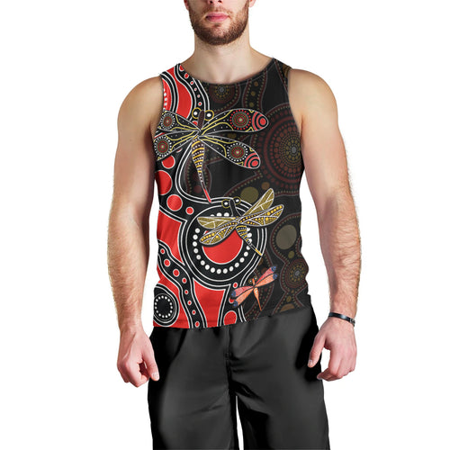 aboriginal-dragonfly-men-tank-top-red-style