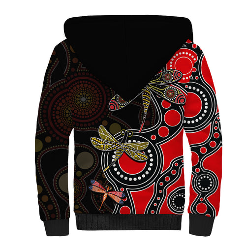 aboriginal-dragonfly-sherpa-hoodie-red-style