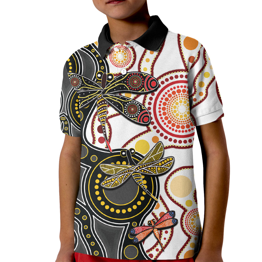 aboriginal-dragonfly-kid-polo-shirt-white-style