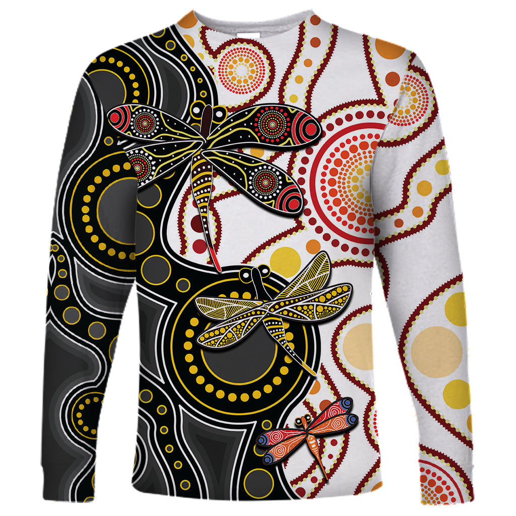 aboriginal-dragonfly-long-sleeve-shirt-white-style