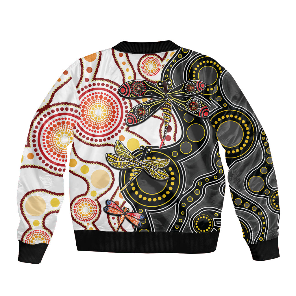 aboriginal-dragonfly-sleeve-zip-bomber-jacket-white-style