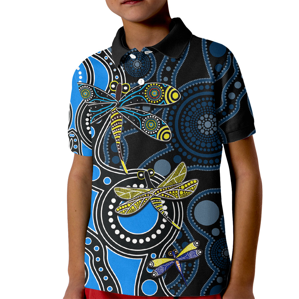 aboriginal-dragonfly-kid-polo-shirt-blue-style