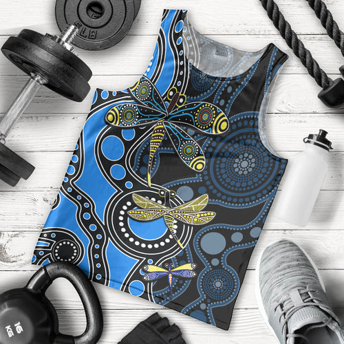 aboriginal-dragonfly-men-tank-top-blue-style