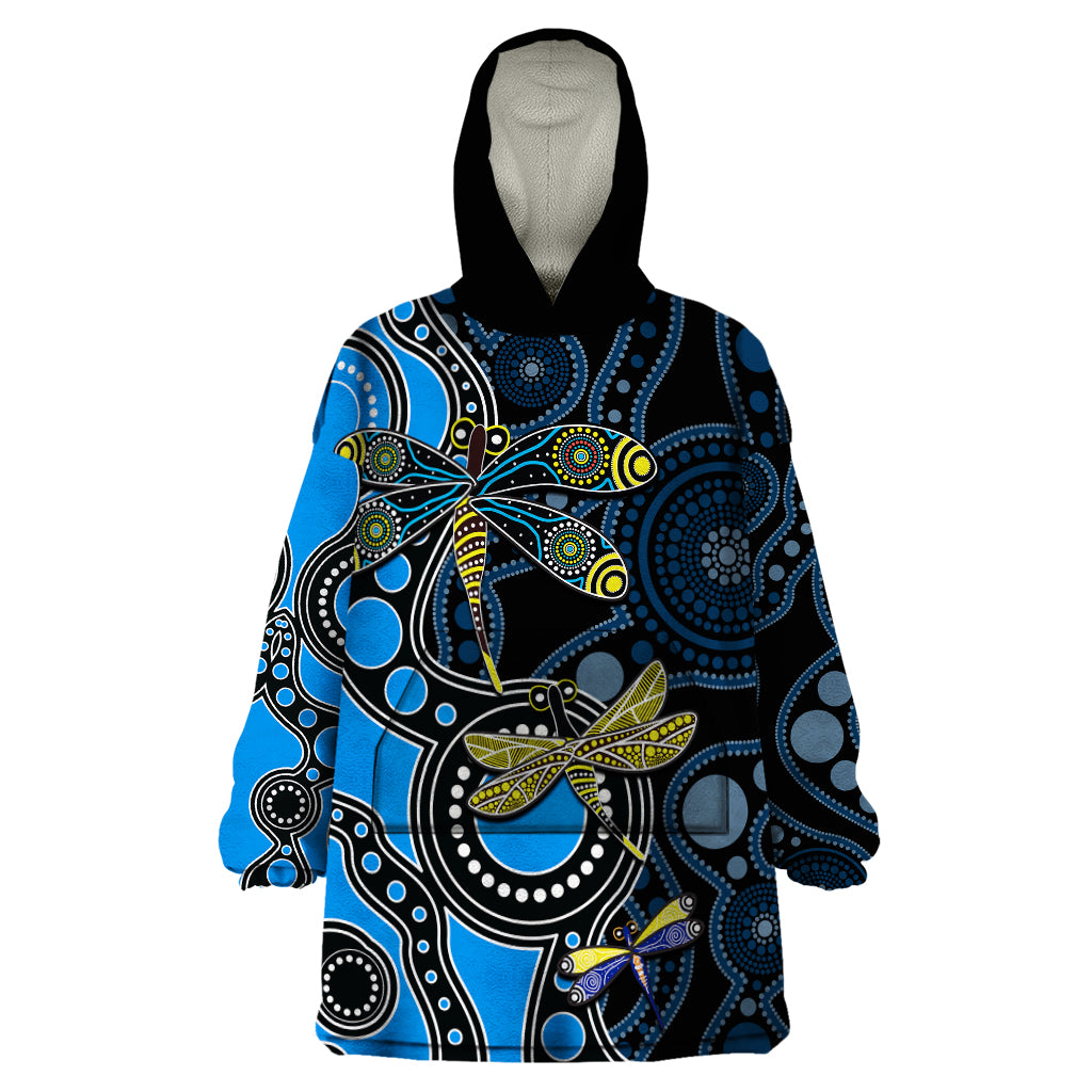 aboriginal-dragonfly-wearable-blanket-hoodie-blue-style