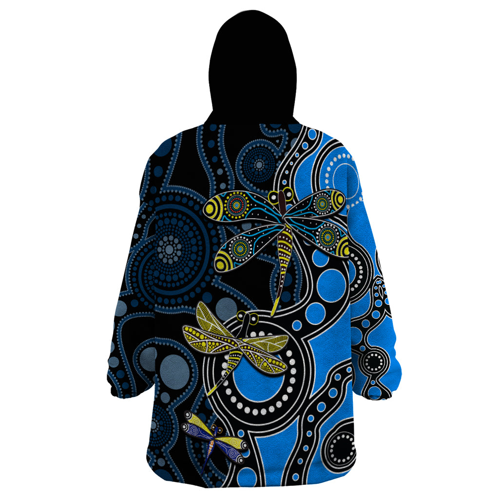 aboriginal-dragonfly-wearable-blanket-hoodie-blue-style
