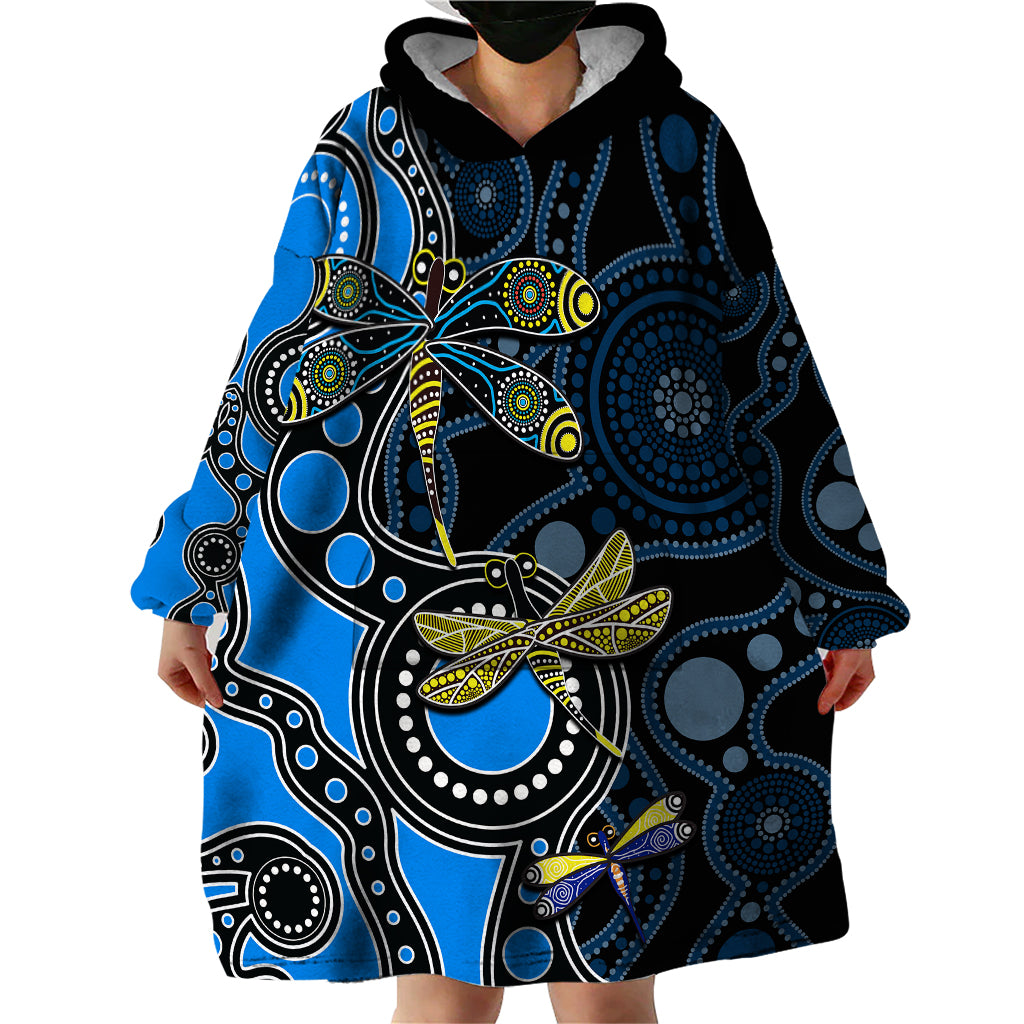 aboriginal-dragonfly-wearable-blanket-hoodie-blue-style