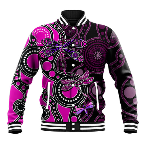 aboriginal-dragonfly-baseball-jacket-pink-style