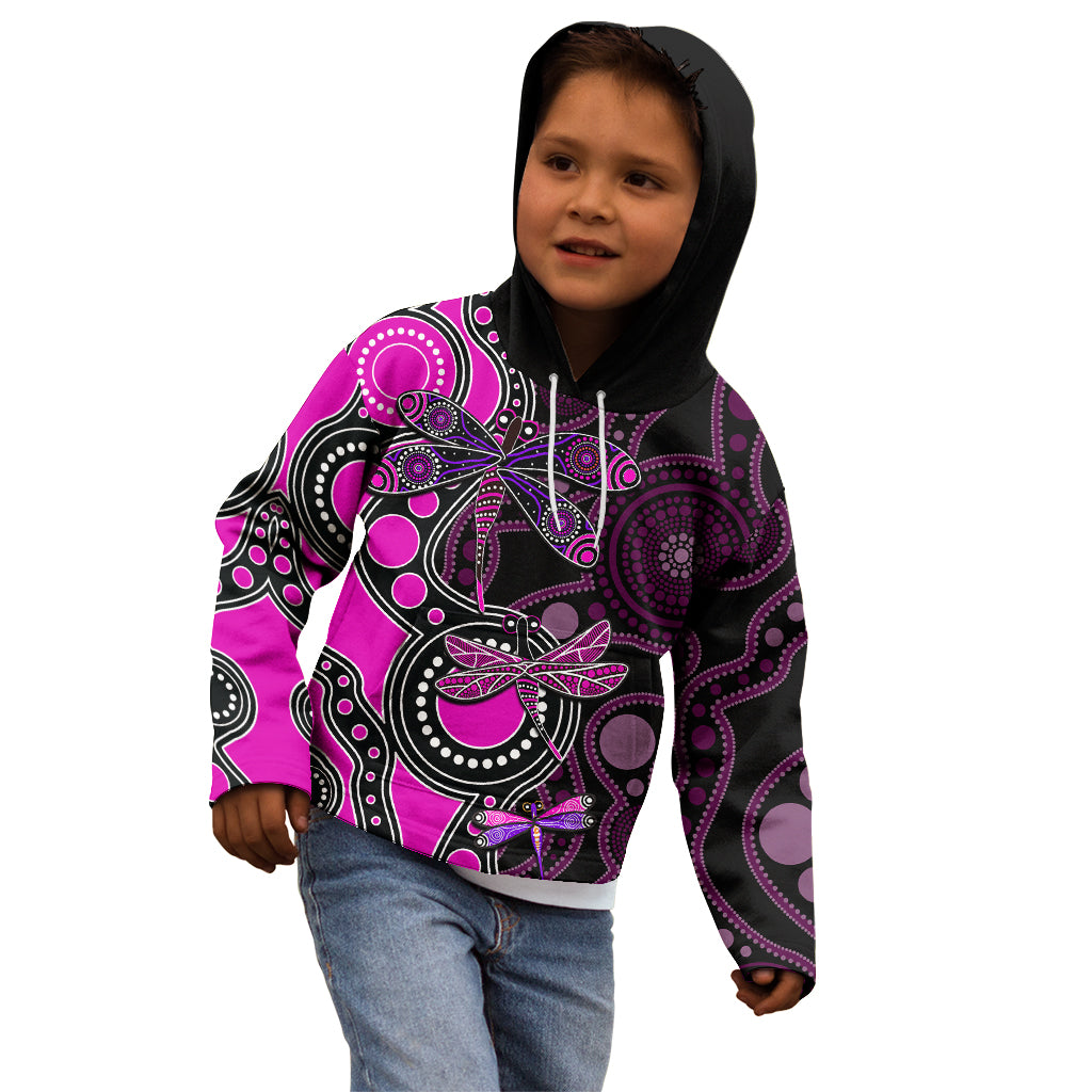 aboriginal-dragonfly-kid-hoodie-pink-style