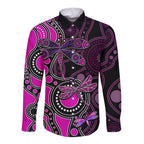 aboriginal-dragonfly-long-sleeve-button-shirt-pink-style
