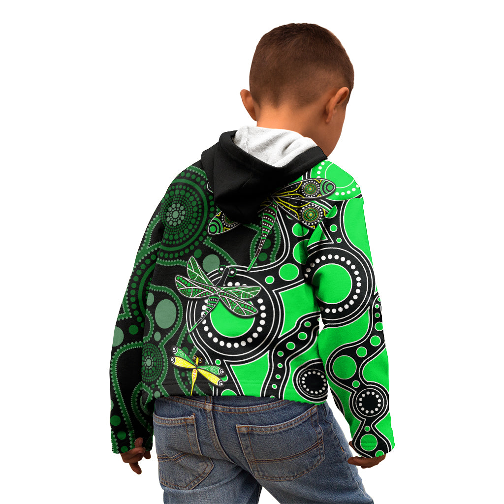 aboriginal-dragonfly-kid-hoodie-green-style