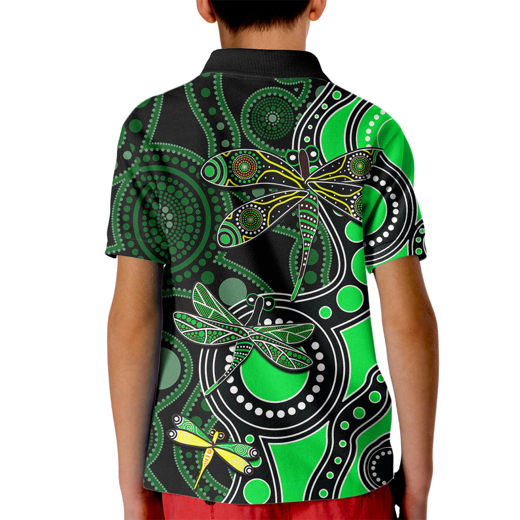aboriginal-dragonfly-kid-polo-shirt-green-style