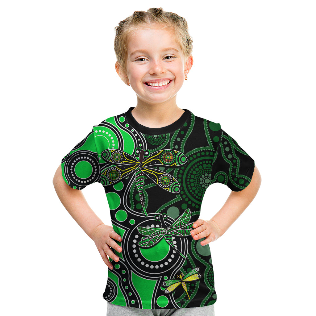 aboriginal-dragonfly-kid-t-shirt-green-style