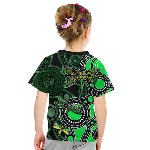 aboriginal-dragonfly-kid-t-shirt-green-style
