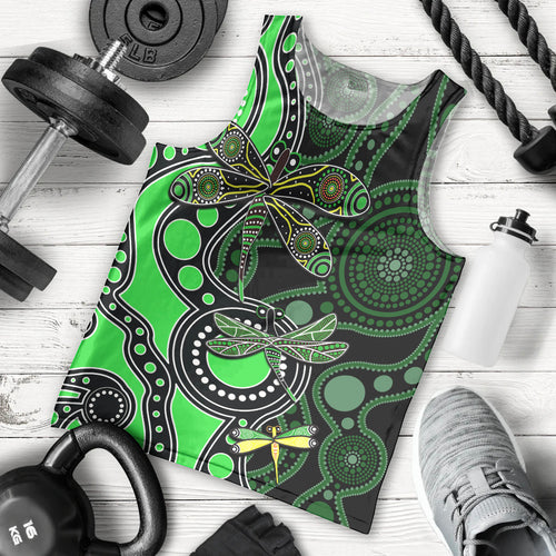 aboriginal-dragonfly-men-tank-top-green-style