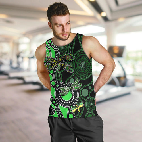 aboriginal-dragonfly-men-tank-top-green-style