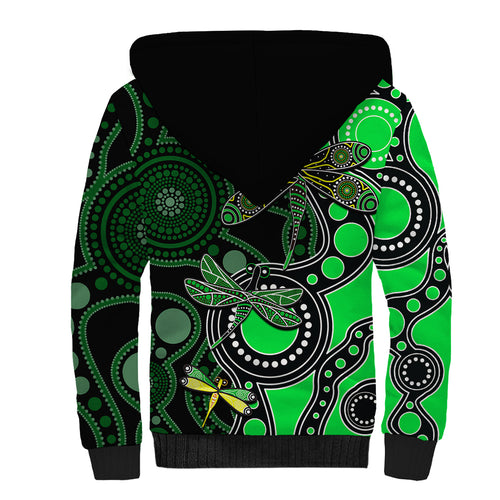 aboriginal-dragonfly-sherpa-hoodie-green-style
