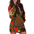 aboriginal-turtle-hoodie-dress-red-style