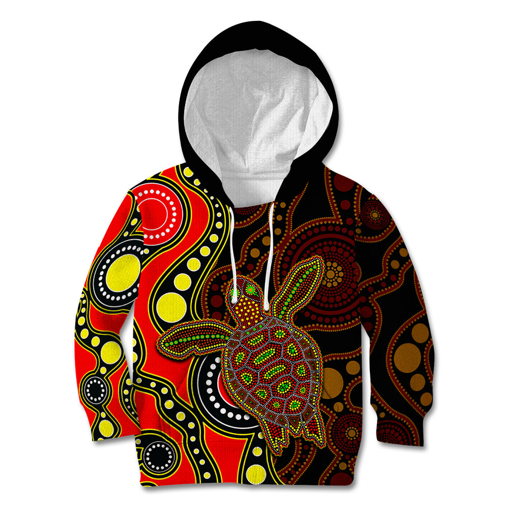 aboriginal-turtle-kid-hoodie-red-style