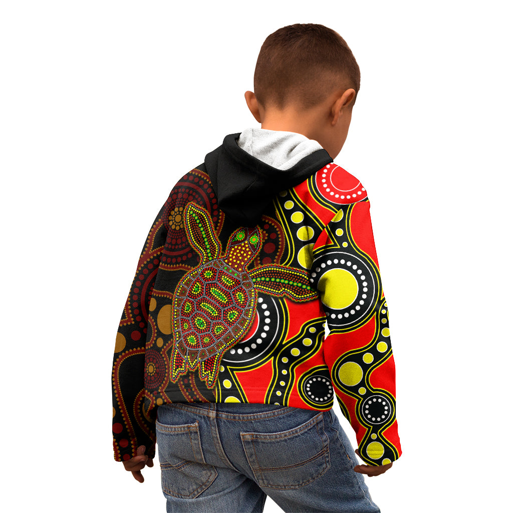 aboriginal-turtle-kid-hoodie-red-style