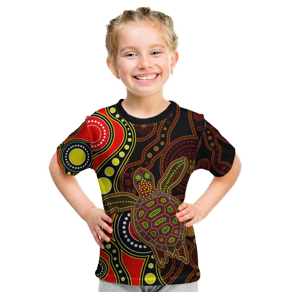 aboriginal-turtle-kid-t-shirt-red-style