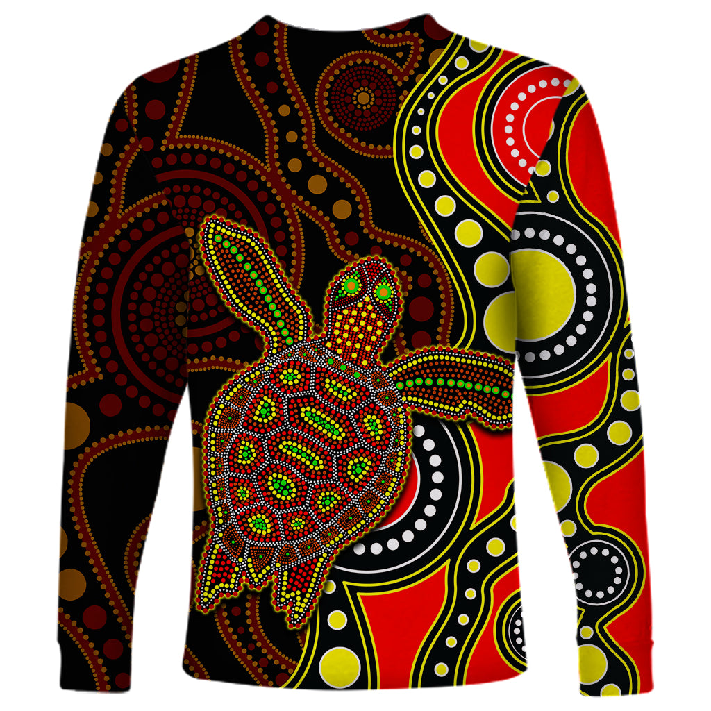 aboriginal-turtle-long-sleeve-shirt-red-style