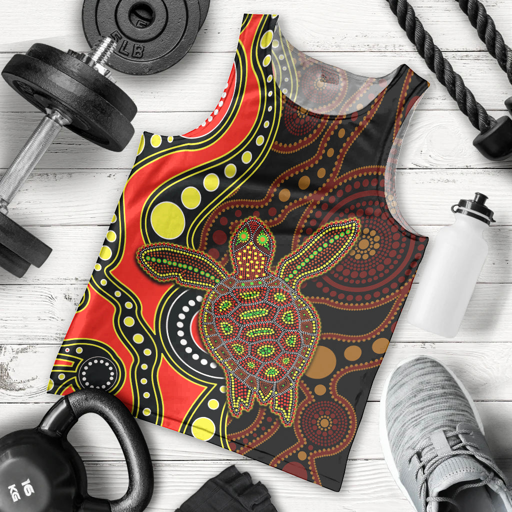 aboriginal-turtle-men-tank-top-red-style