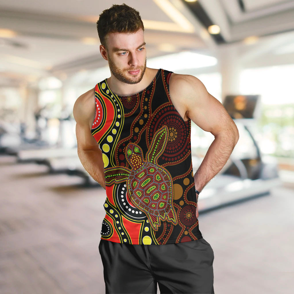 aboriginal-turtle-men-tank-top-red-style