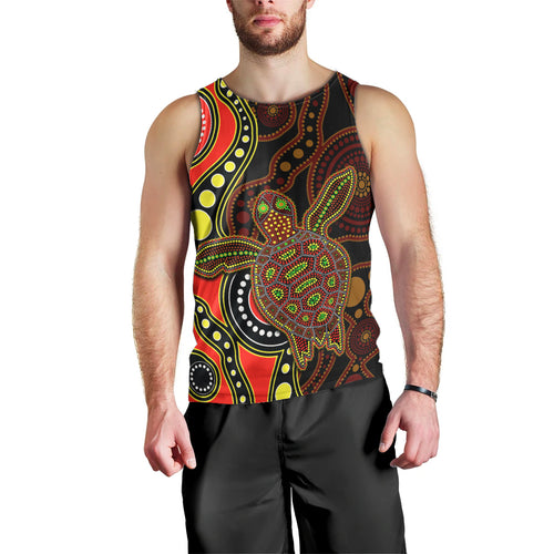 aboriginal-turtle-men-tank-top-red-style