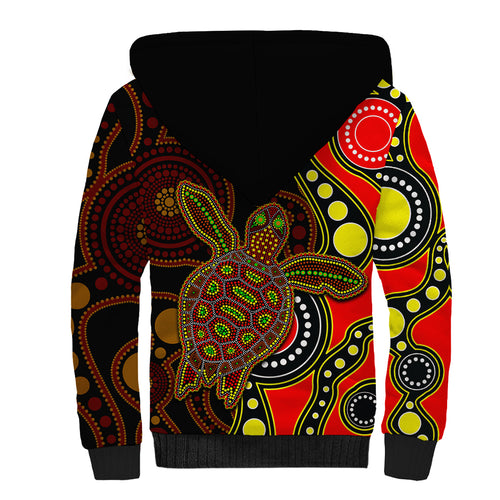 aboriginal-turtle-sherpa-hoodie-red-style