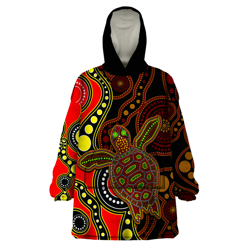 aboriginal-turtle-wearable-blanket-hoodie-red-style