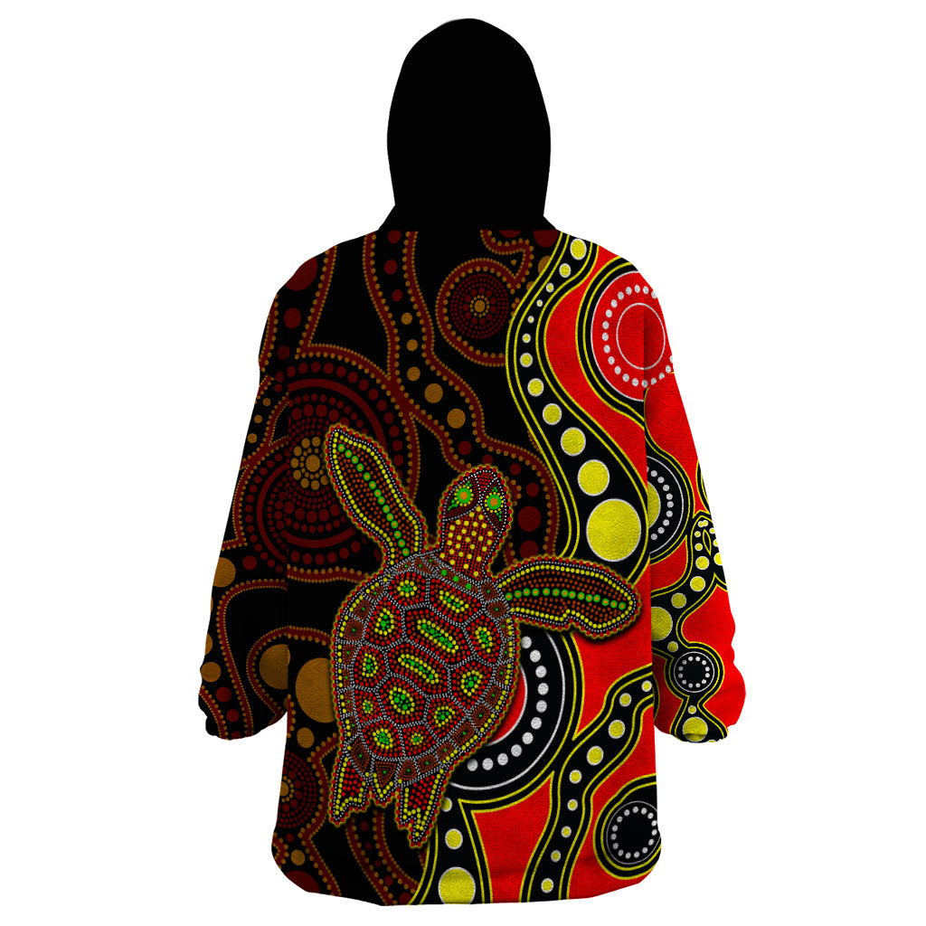 aboriginal-turtle-wearable-blanket-hoodie-red-style