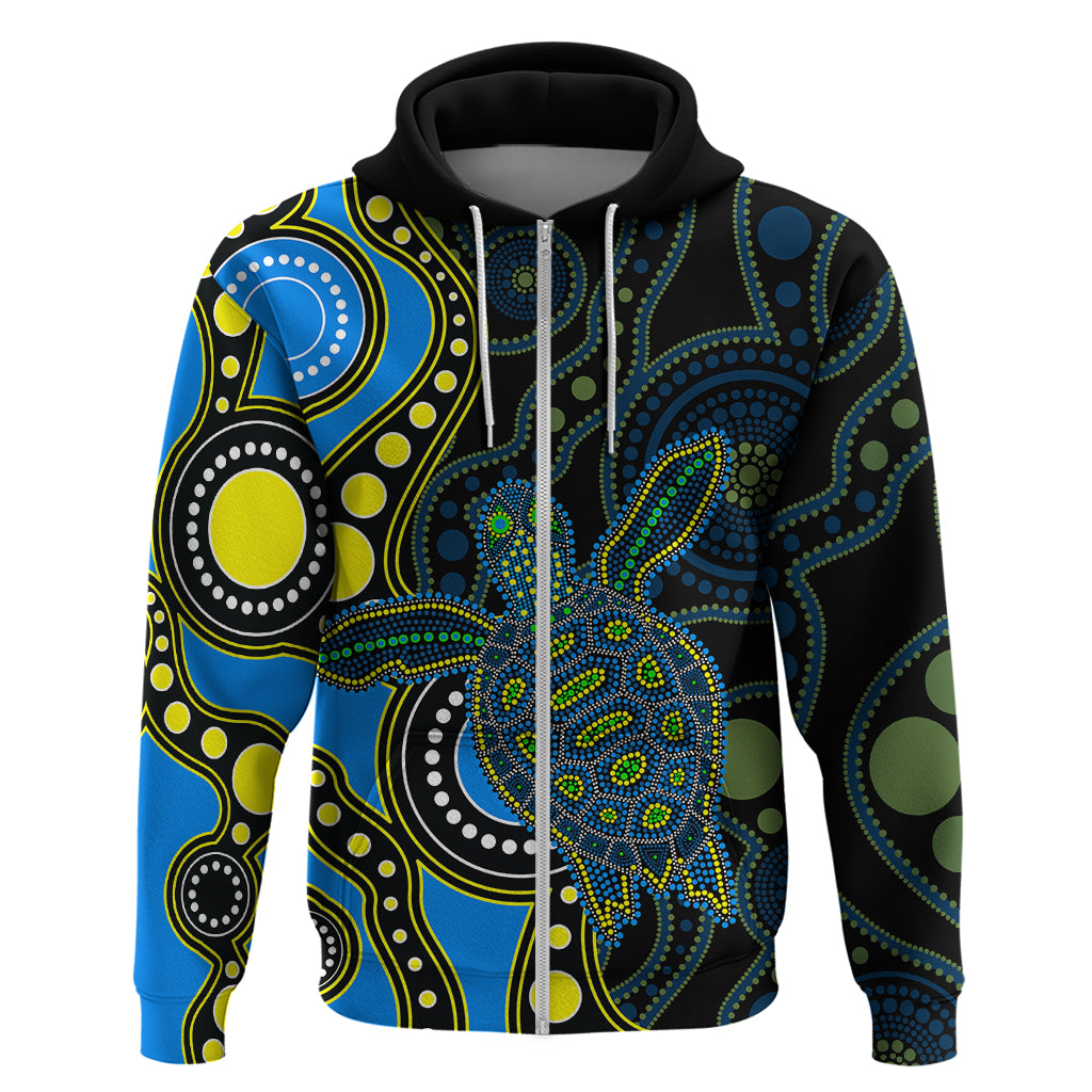 aboriginal-turtle-hoodie-blue-style