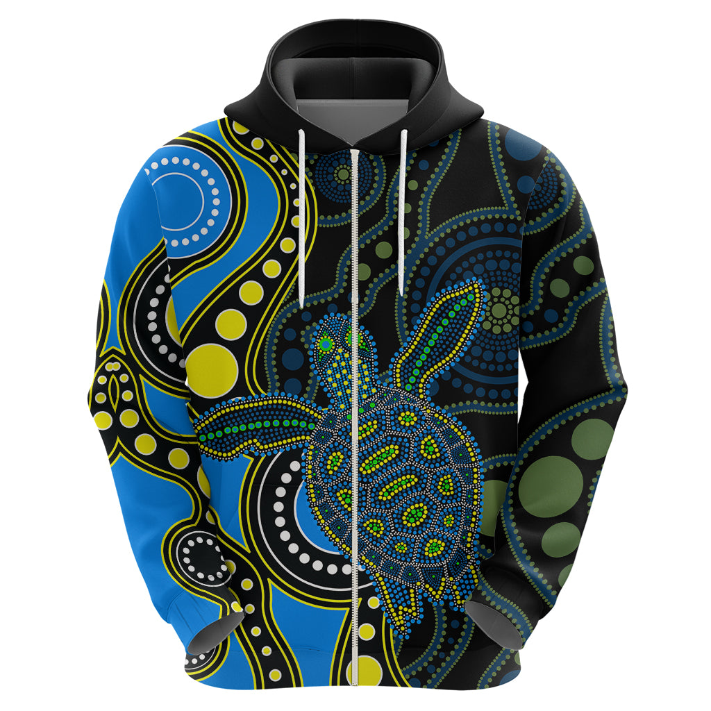 aboriginal-turtle-hoodie-blue-style