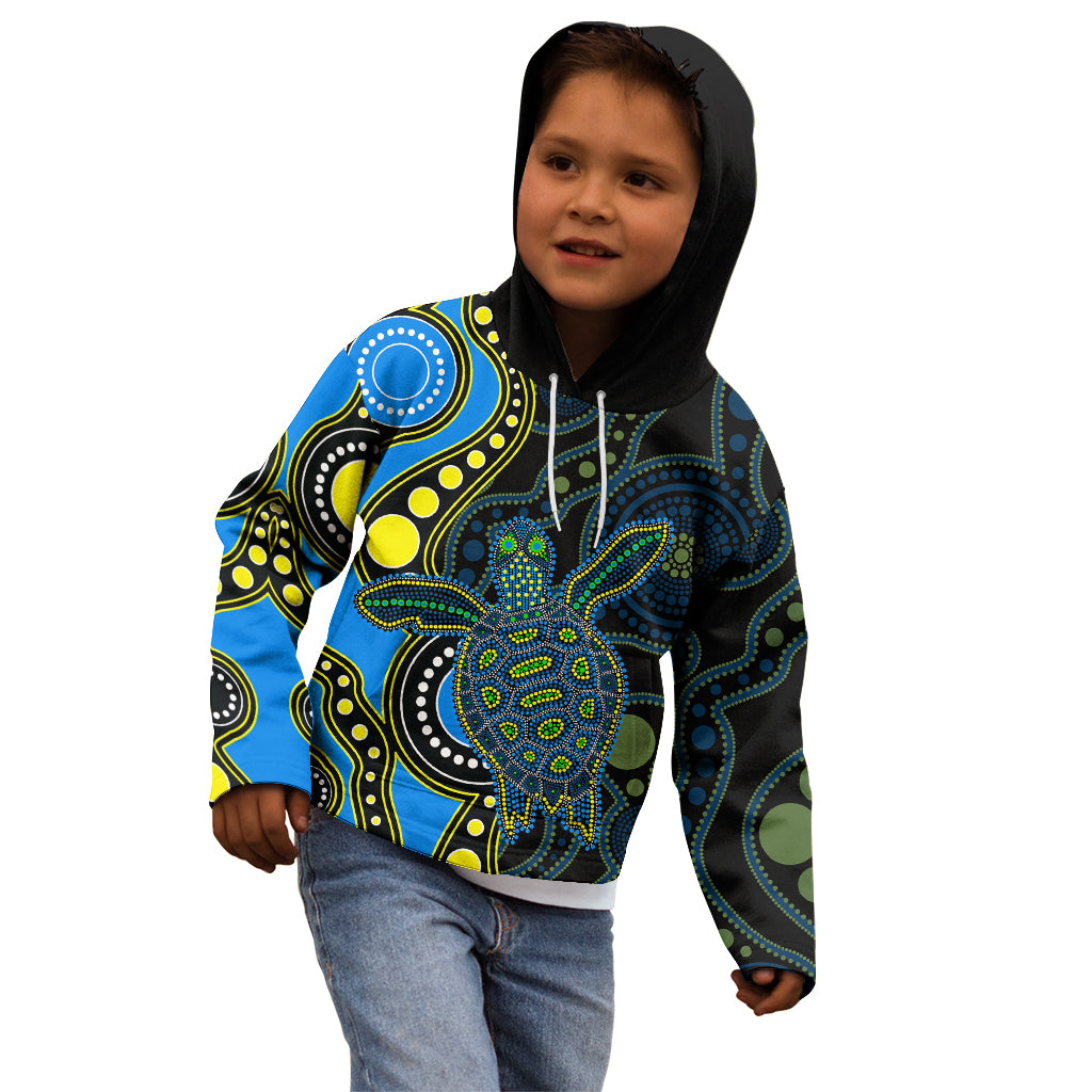 aboriginal-turtle-kid-hoodie-blue-style
