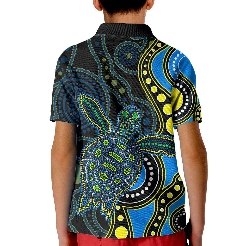aboriginal-turtle-kid-polo-shirt-blue-style