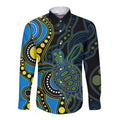 aboriginal-turtle-long-sleeve-button-shirt-blue-style