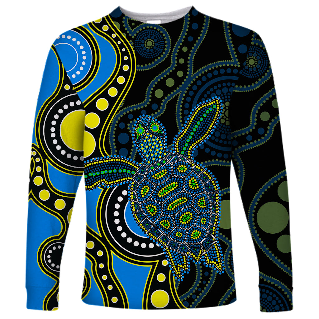 aboriginal-turtle-long-sleeve-shirt-blue-style