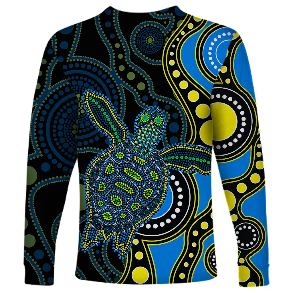 aboriginal-turtle-long-sleeve-shirt-blue-style
