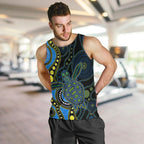 aboriginal-turtle-men-tank-top-blue-style