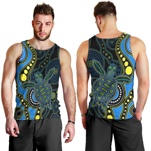 aboriginal-turtle-men-tank-top-blue-style