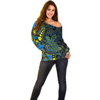 aboriginal-turtle-off-shoulder-sweater-blue-style