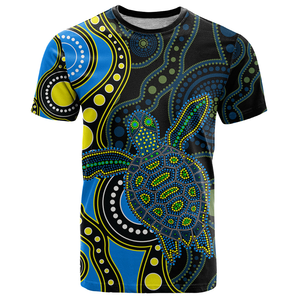 aboriginal-turtle-t-shirt-blue-style