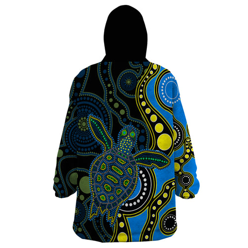 aboriginal-turtle-wearable-blanket-hoodie-blue-style