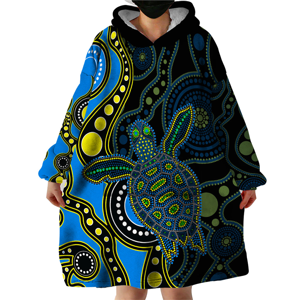 aboriginal-turtle-wearable-blanket-hoodie-blue-style
